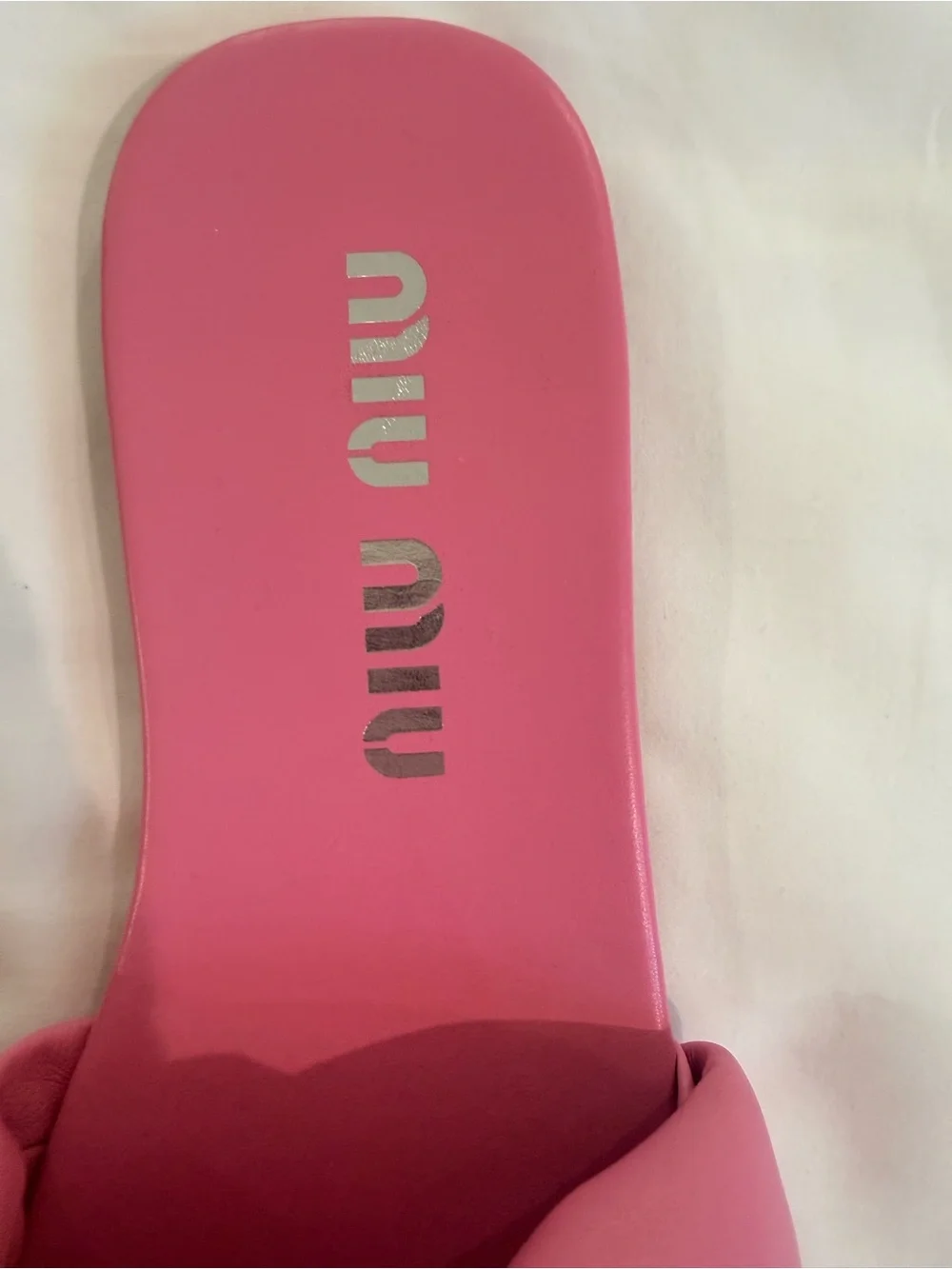 Miu Miu Yellow Braided Leather Slides